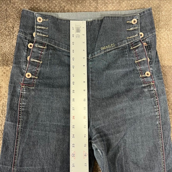 Y2K Vintage Parasuco Denim Legend High Waisted Flared Leg Jeans Women's Size 33 - Picture 8 of 11